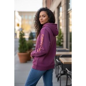 Carhartt Clarksburg Women's M Relaxed Fit Midweight Graphic Hoodie 102791 VGUC!
